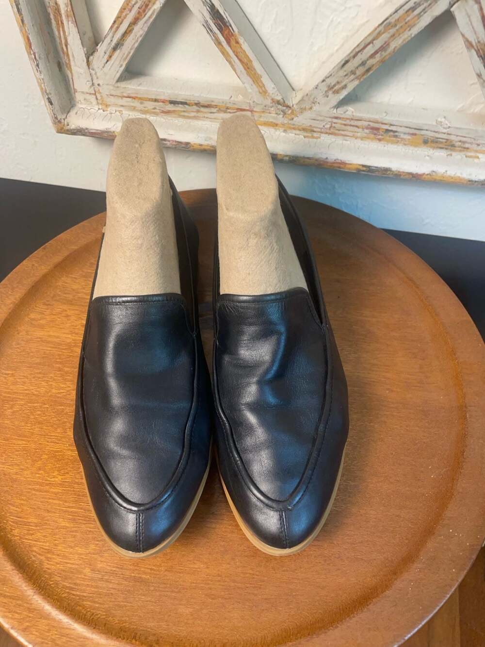 Susina Women's Black Leather Loafers Size 10M